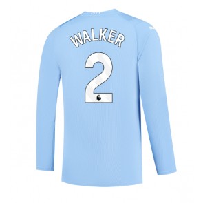 Manchester City Kyle Walker #2 Replica Home Stadium Shirt 2023-24 Long Sleeve